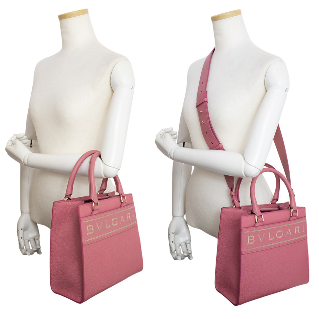 BVLGARI - ブルガリ ロゴ トート スモール 2Way ショルダー BVLGARI - ブルガリ ロゴ トート スモール 2Way ショルダー