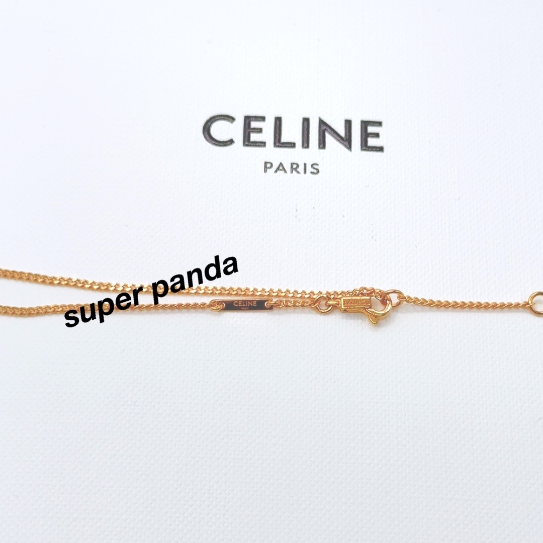 CELINE - CELINE セリーヌ ネックレス ペンダント ゴールド 新品 CELINE - CELINE セリーヌ ネックレス ペンダント ゴールド 新品