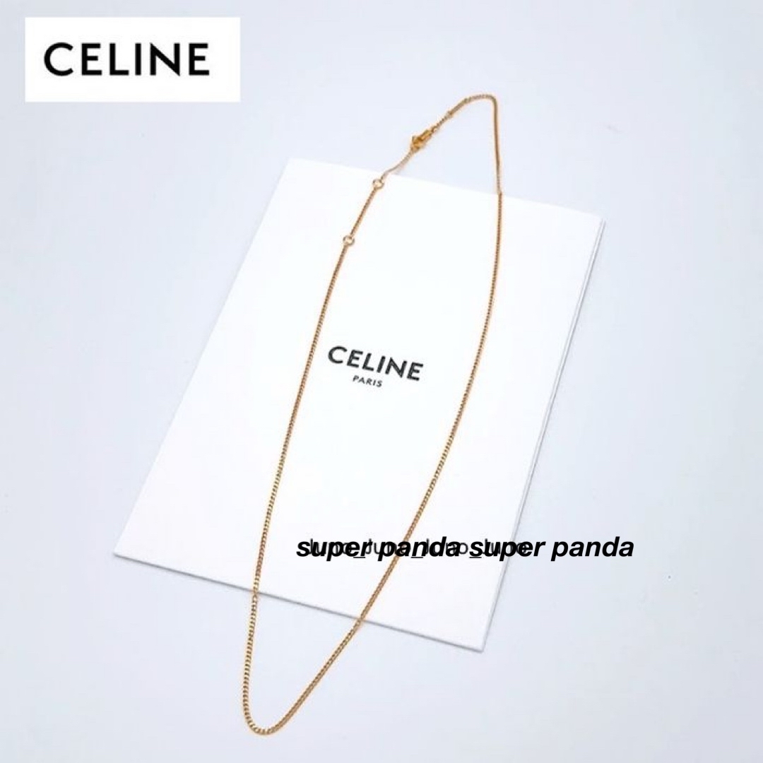 CELINE - CELINE セリーヌ ネックレス ペンダント ゴールド 新品 CELINE - CELINE セリーヌ ネックレス ペンダント ゴールド 新品