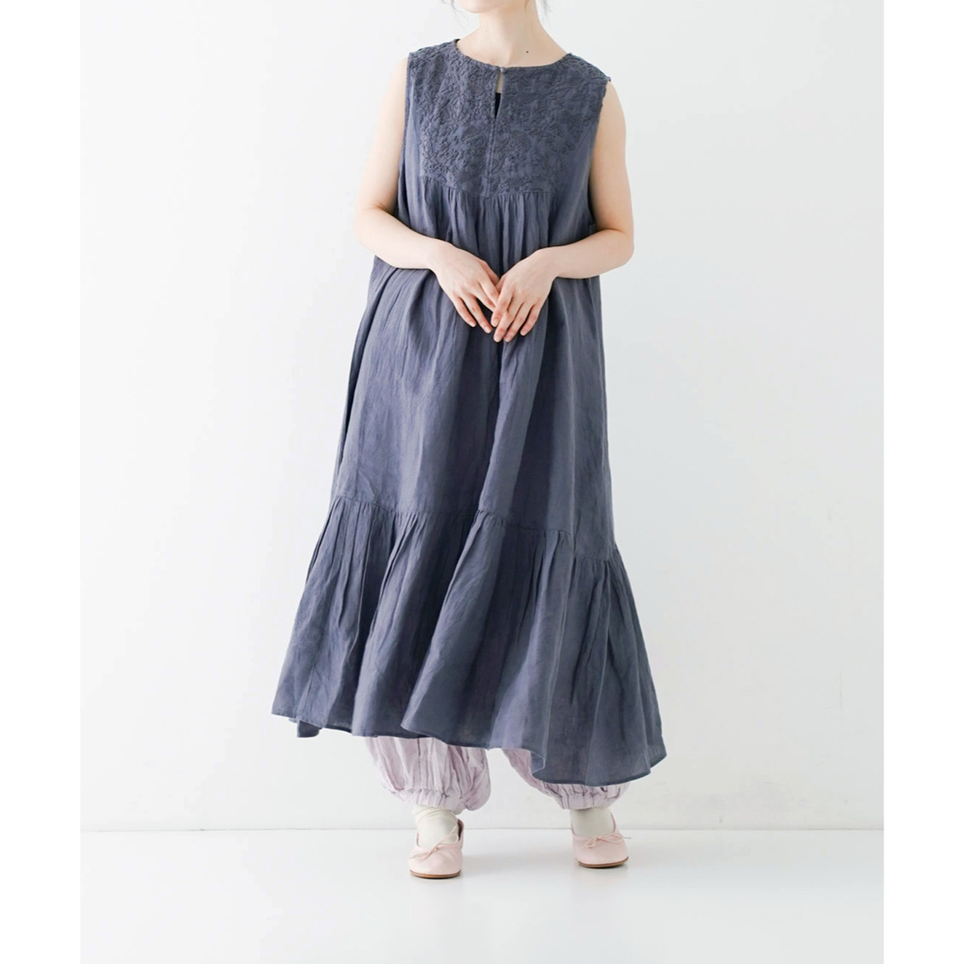 nest Robe - リネンインド刺繍2wayワンピースの通販 by いちょう nest Robe - リネンインド刺繍2wayワンピースの通販 by いちょう