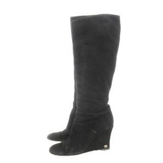 GUCCI - グッチ ロングブーツ スエード ハイヒール ウェッジ GUCCI - グッチ ロングブーツ スエード ハイヒール ウェッジ