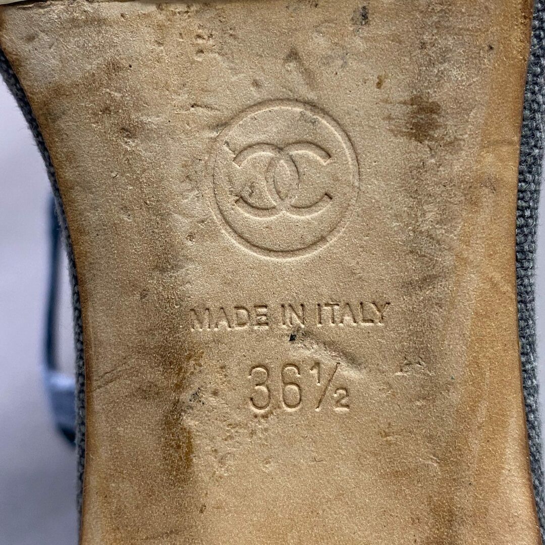 CHANEL - 4d15 CHANEL シャネル ココマーク入り ウェッジソール CHANEL - 4d15 CHANEL シャネル ココマーク入り ウェッジソール