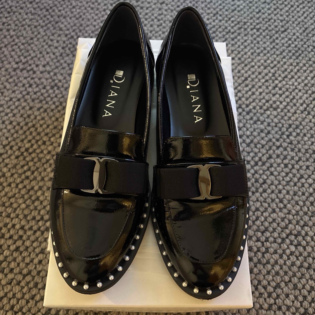 DIANA - 値下げ 極美品 ダイアナ リボン パールローファー 23 DIANA - 値下げ 極美品 ダイアナ リボン パールローファー 23