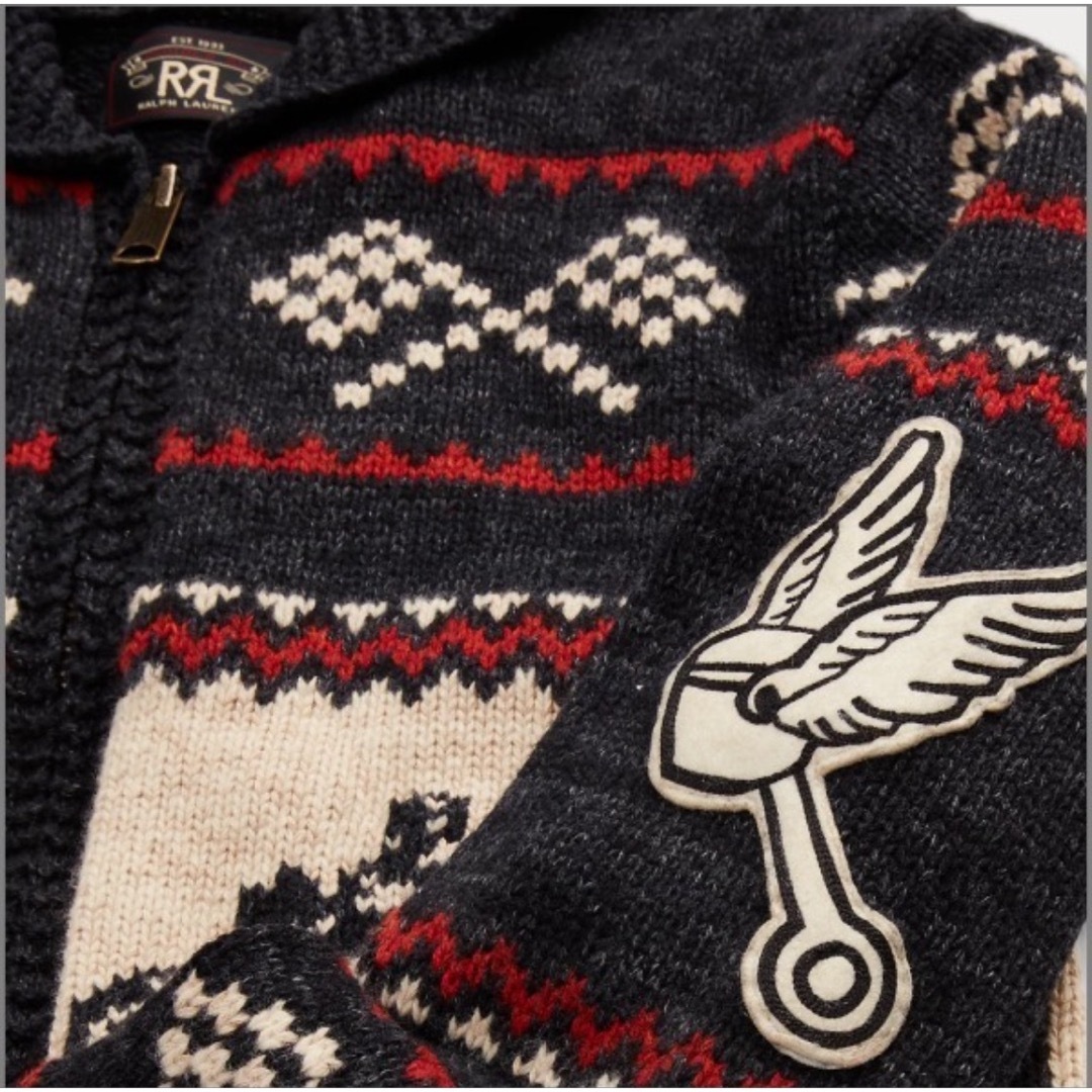 RRL - 新品*RRL*コットンウール ジップカーディガン *M ダブル RRL - 新品*RRL*コットンウール ジップカーディガン *M ダブル