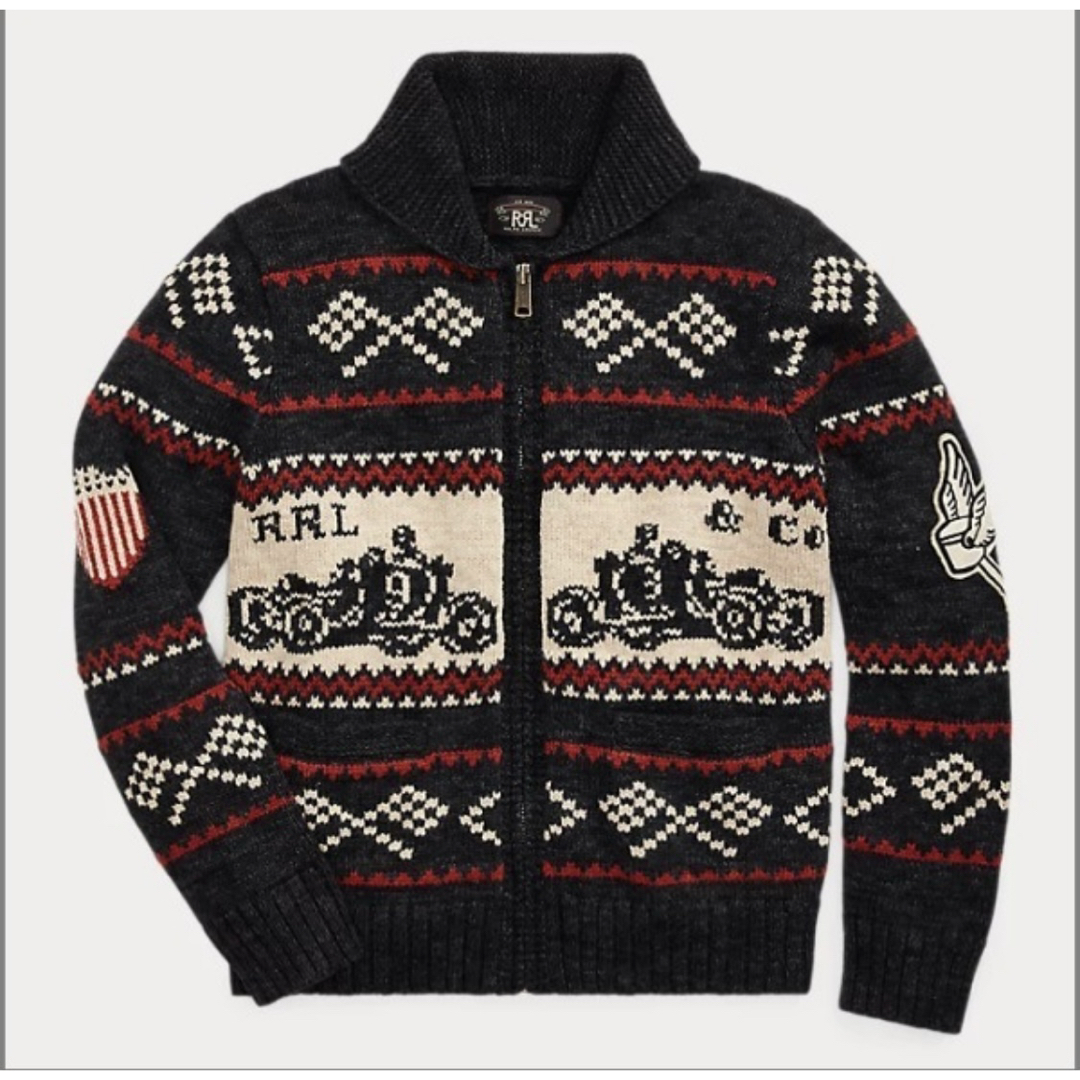 RRL - 新品*RRL*コットンウール ジップカーディガン *M ダブル RRL - 新品*RRL*コットンウール ジップカーディガン *M ダブル