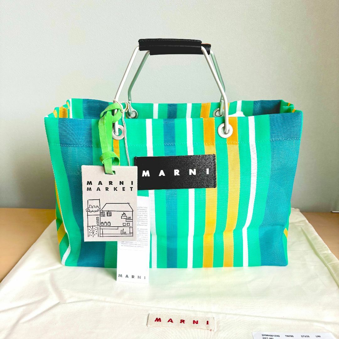 MARNI - 新品・正規品 MARNI MARKET ストライプトートバッグ MARNI - 新品・正規品 MARNI MARKET ストライプトートバッグ