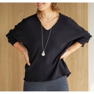 Plage - HENLEY ALPACA mix プルオーバー白plage ホワイト の Plage - HENLEY ALPACA mix プルオーバー白plage ホワイト の