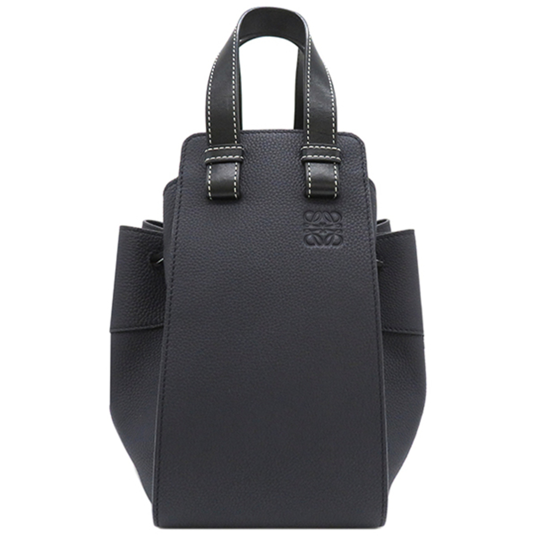 LOEWE - ロエベ LOEWE 2WAYバッグ ハンモック スモール カーフ ネイビー×ブラック ゴールド金具 紺 黒 ハンドバッグ ショルダーバッグ 【保存袋】【中古】