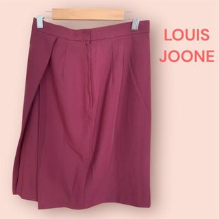 LOUIS JOONE（ルイスジュネ）プリーツ風スカート ワインレッド 春秋向け(ひざ丈スカート)