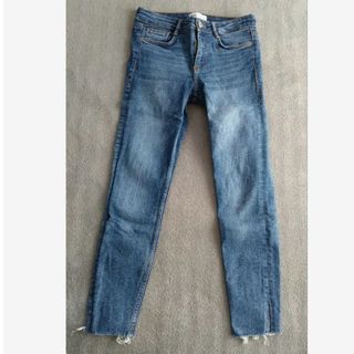 ZARA - ZARA ザラ UTILITY カーゴデニムパンツ EU44 / JP34の ZARA - ZARA ザラ UTILITY カーゴデニムパンツ EU44 / JP34の