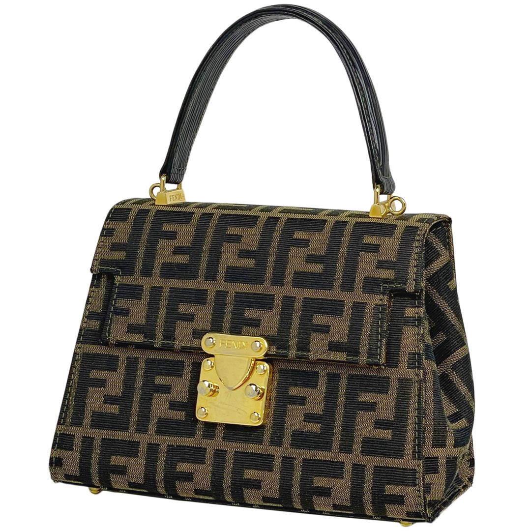 FENDI - 【在庫一掃】 フェンディ ズッカ柄 ハンドバッグ 【中古 FENDI - 【在庫一掃】 フェンディ ズッカ柄 ハンドバッグ 【中古