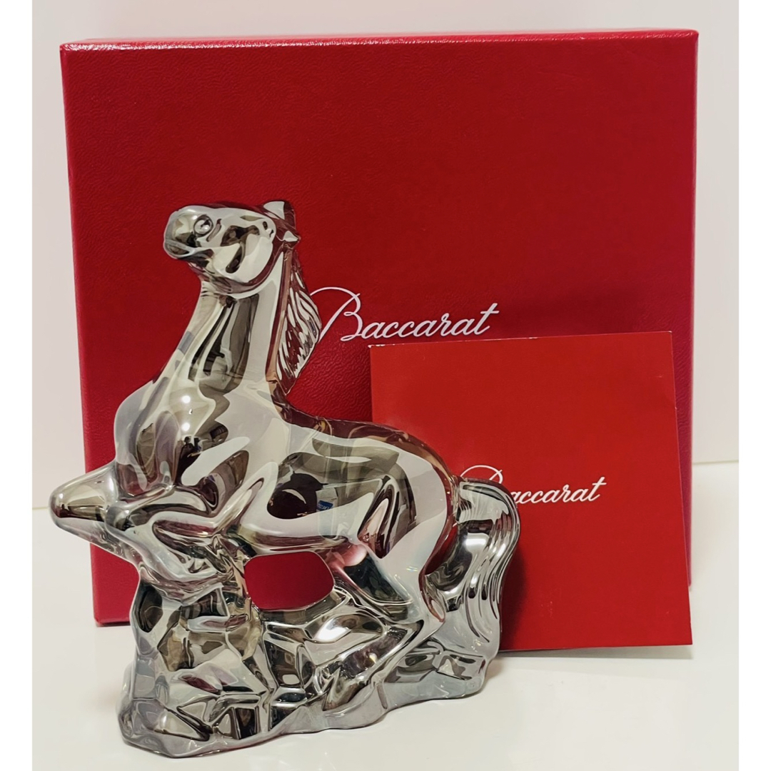 Baccarat - Baccarat バカラ 馬 ホース 午 干支 置物 シルバー Baccarat - Baccarat バカラ 馬 ホース 午 干支 置物 シルバー