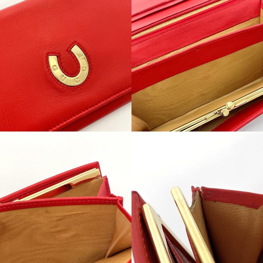 GUCCI - グッチ 長財布 ホースシュー 035・0416・1720・0 レッド GUCCI - グッチ 長財布 ホースシュー 035・0416・1720・0 レッド