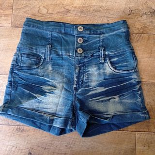 ポニーストーン PONY STONE デニムクラッシュショートパンツ ポニーストーン PONY STONE デニムクラッシュショートパンツ
