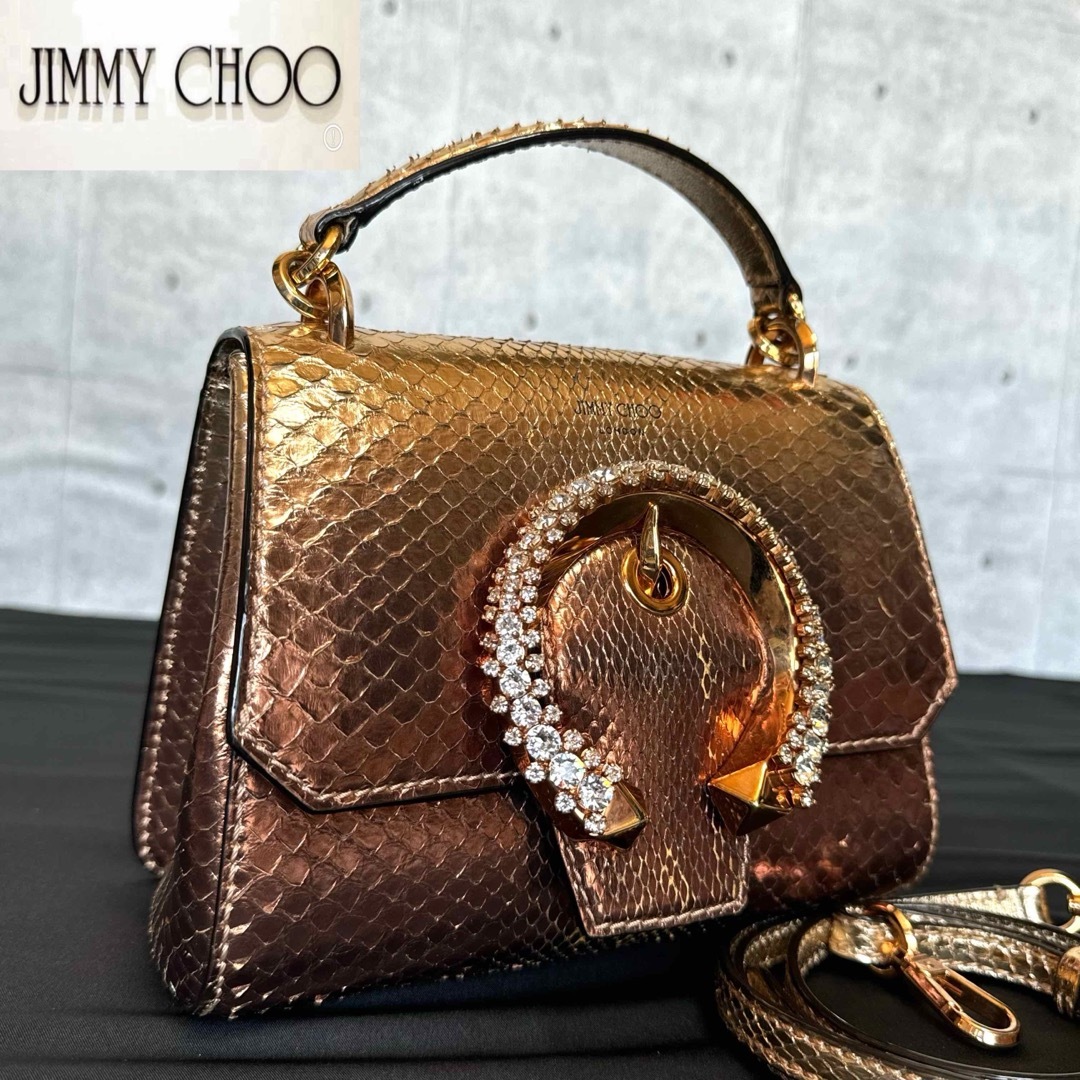 JIMMY CHOO - 良品 JIMMY CHOO MADELINE パイソン 2WAYバッグ JIMMY CHOO - 良品 JIMMY CHOO MADELINE パイソン 2WAYバッグ