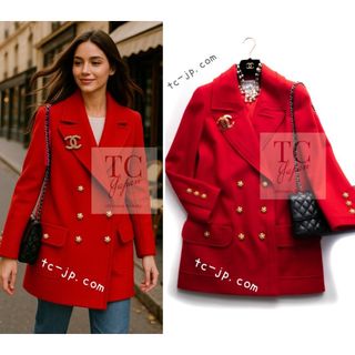 CHANEL - シャネル コート CHANEL ヴィンテージ レッド グリポア CHANEL - シャネル コート CHANEL ヴィンテージ レッド グリポア