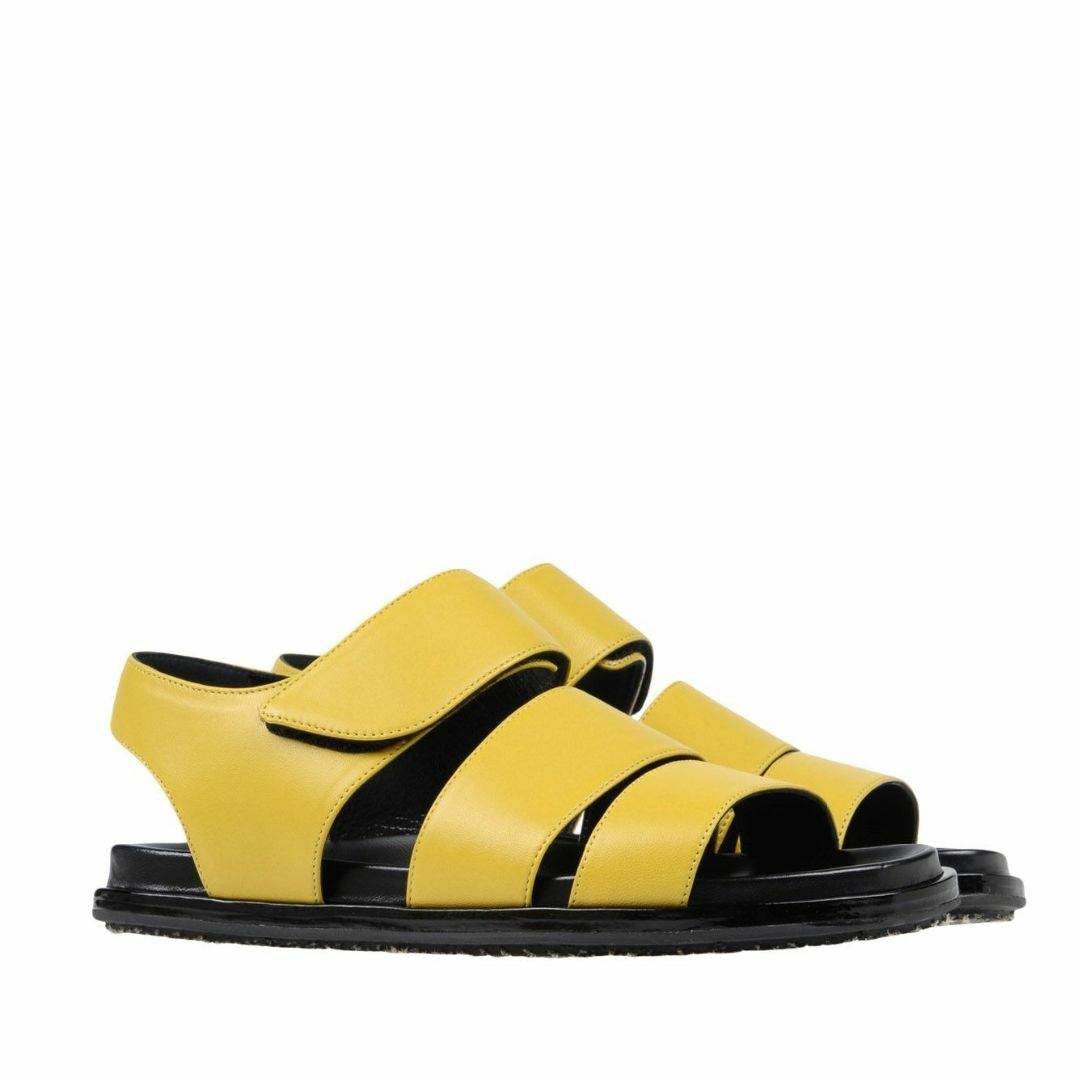MARNI - マルニ レザーベルクロフスベッドサンダル36イエロー MARNI - マルニ レザーベルクロフスベッドサンダル36イエロー