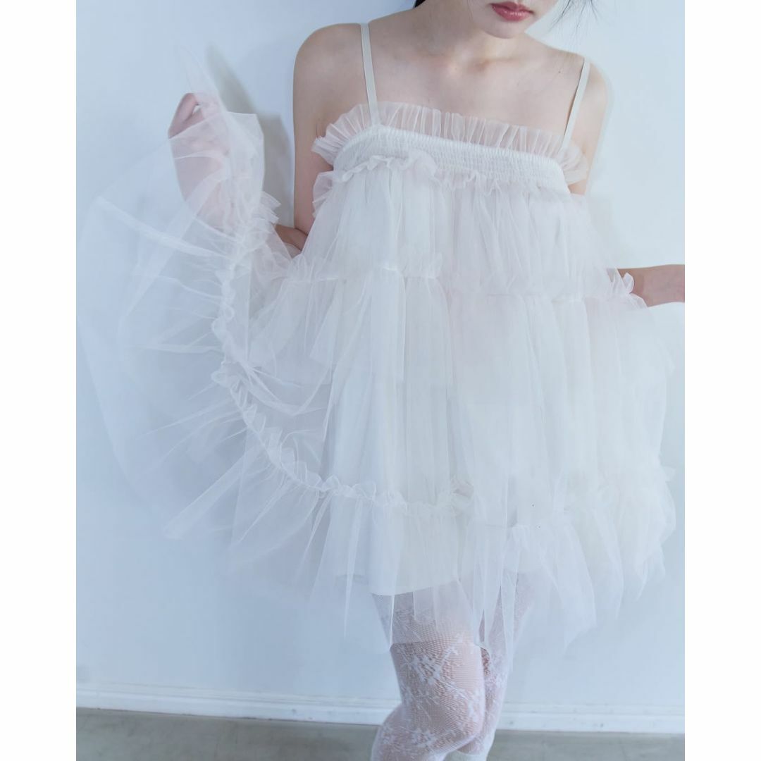 Honey mi Honey - HONEY MI HONEY tulle tiered tunic camiの Honey mi Honey - HONEY MI HONEY tulle tiered tunic camiの
