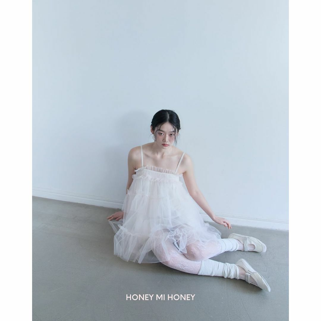 Honey mi Honey - HONEY MI HONEY tulle tiered tunic camiの Honey mi Honey - HONEY MI HONEY tulle tiered tunic camiの