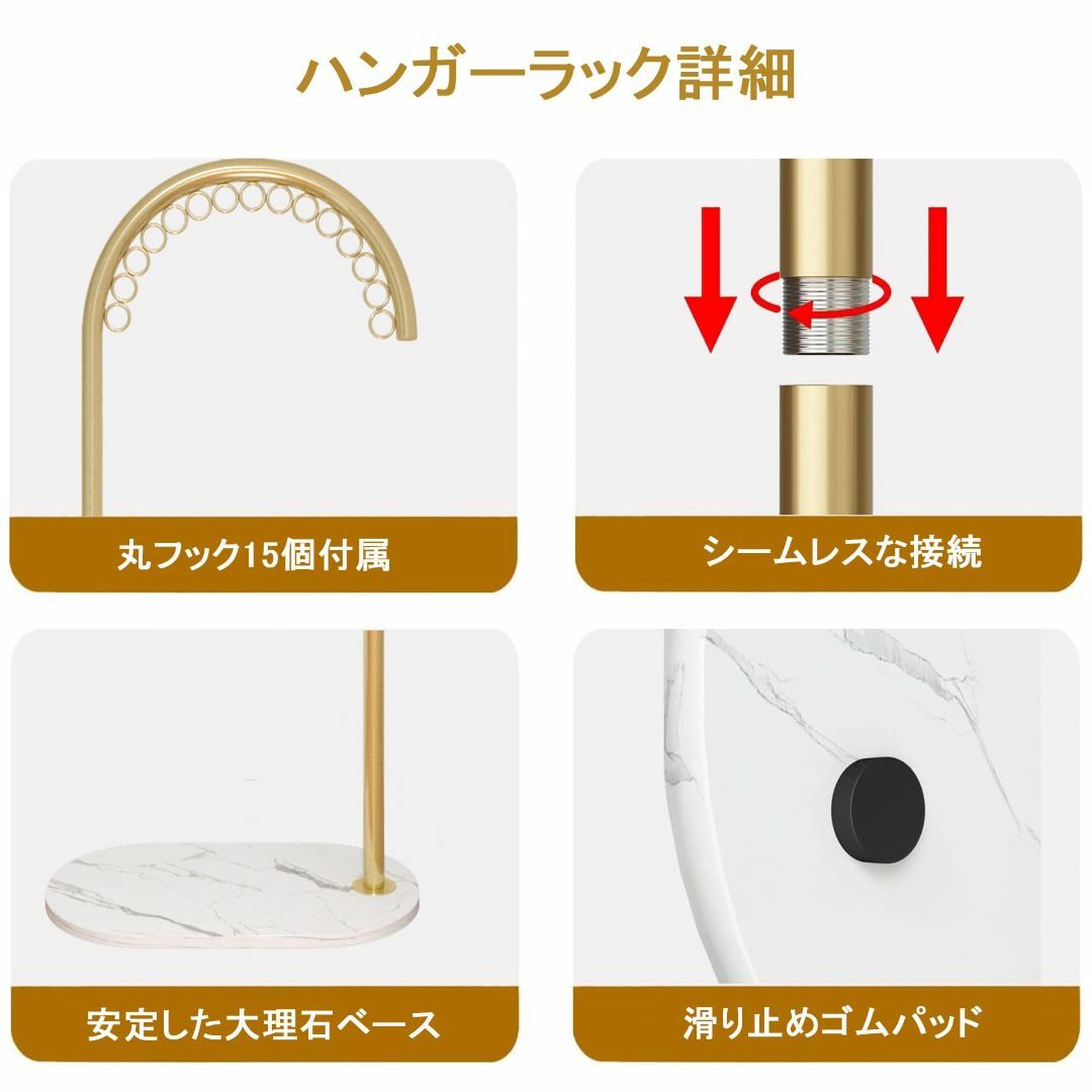 XCRFKGW ハンガーラック スリム ポールハンガー 洋服掛け スタンド 衣類 インテリア/住まい/日用品の収納家具(その他)の商品写真