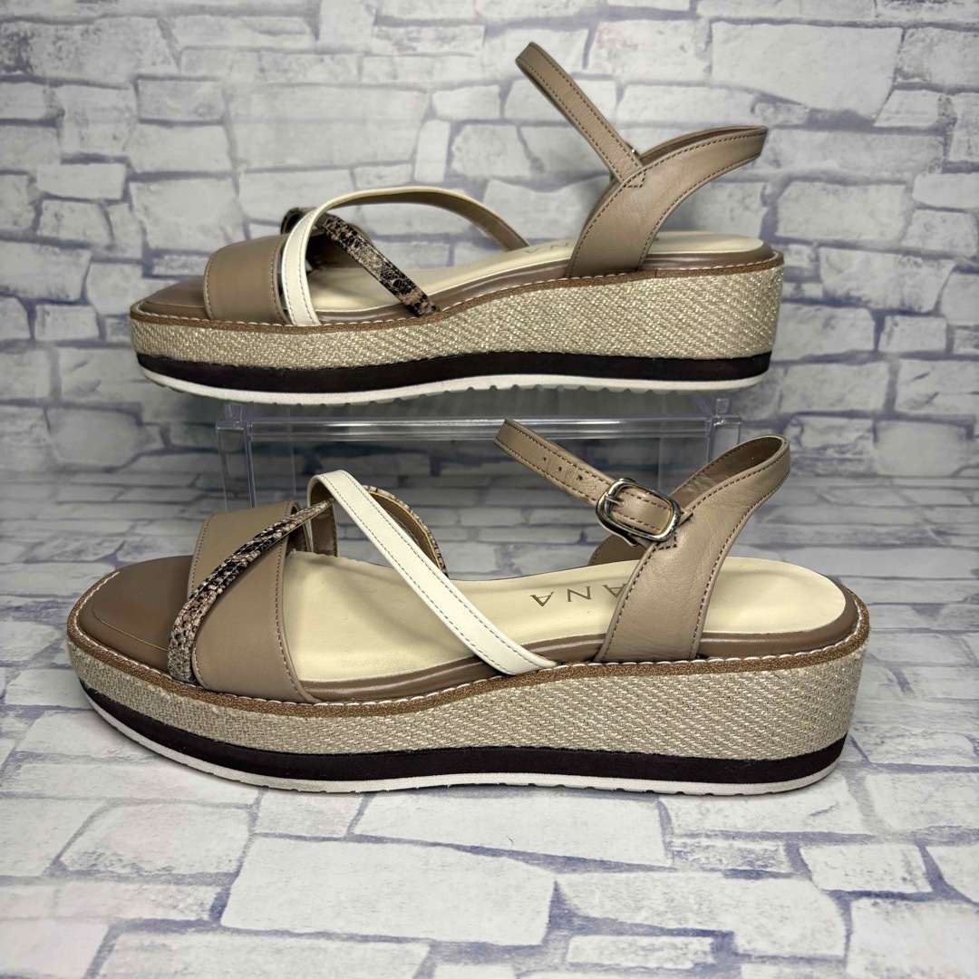 DIANA - 美品 ダイアナ DIANA 【24】 レザー ウェッジソール DIANA - 美品 ダイアナ DIANA 【24】 レザー ウェッジソール
