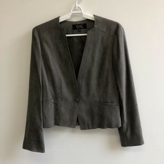 【cdec】クードシャンス　グレー　40　レディース　ジャケット　アウター　長袖　おしゃれ　(ノーカラージャケット)