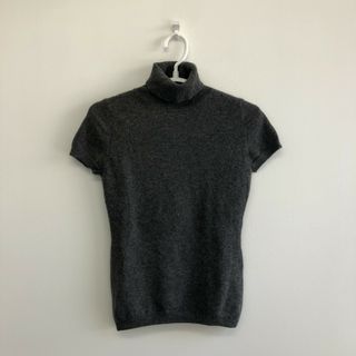 メイソングレイ(MAYSON GREY)の【MAYSON GREY】メイソングレイ　グレー　灰色　ニット　半袖ニット　タートルネック　レディース　(ニット/セーター)
