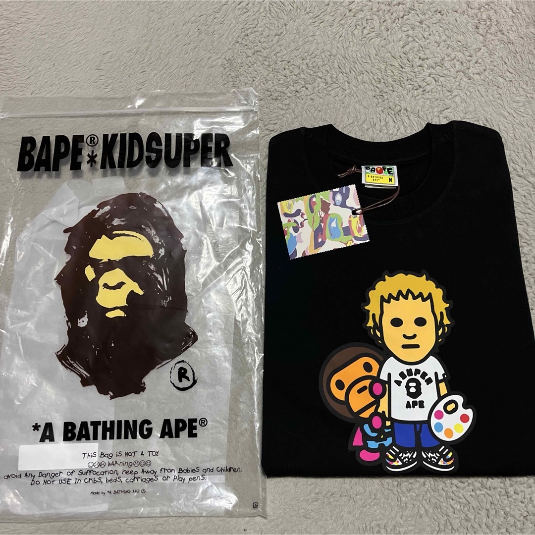 A BATHING APE - APE BAPE KAWS KIDSUPER BABY MILO tシャツ Mの A BATHING APE - APE BAPE KAWS KIDSUPER BABY MILO tシャツ Mの
