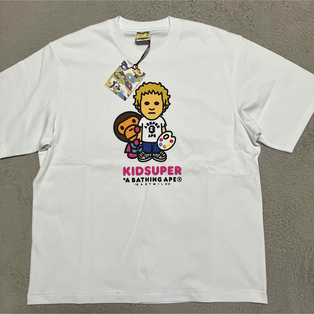 A BATHING APE - APE BAPE KAWS KIDSUPER BABY MILO tシャツ Mの A BATHING APE - APE BAPE KAWS KIDSUPER BABY MILO tシャツ Mの