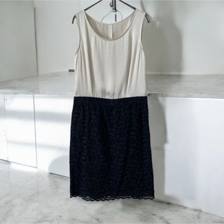 VINTAGE - 60S~70S ヴィンテージ 抽象柄 ノースリワンピ 総柄 VINTAGE - 60S~70S ヴィンテージ 抽象柄 ノースリワンピ 総柄