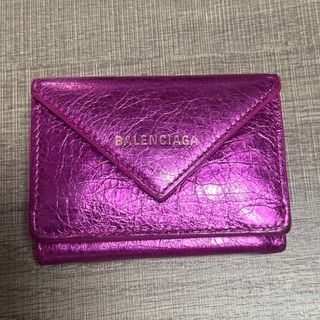 BALENCIAGA - ♡バレンシアガ♡ 大人気 三つ折り財布 シルバーの BALENCIAGA - ♡バレンシアガ♡ 大人気 三つ折り財布 シルバーの
