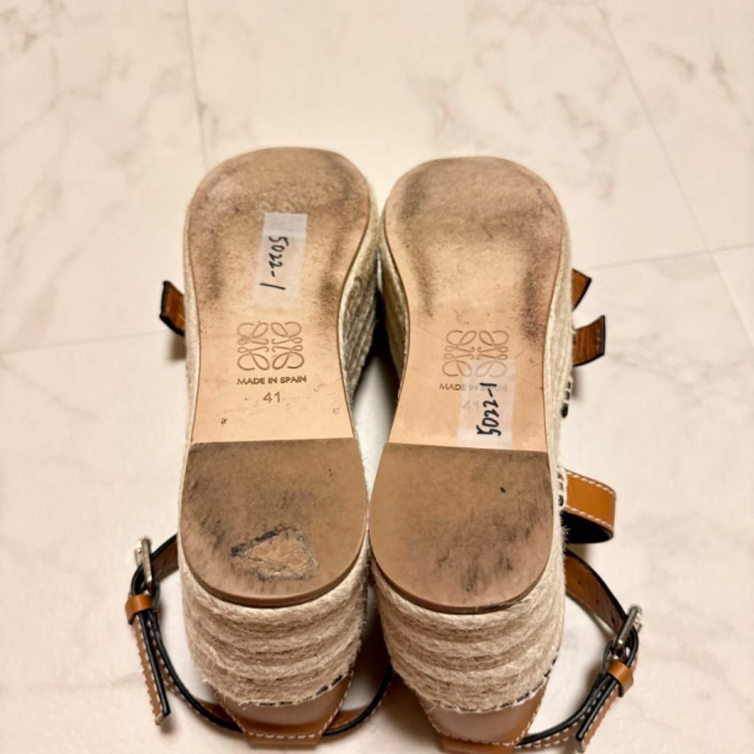 LOEWE - 美品 LOEWE ゲート サンダル ブラウン 25.5 ロゴ刻印 LOEWE - 美品 LOEWE ゲート サンダル ブラウン 25.5 ロゴ刻印