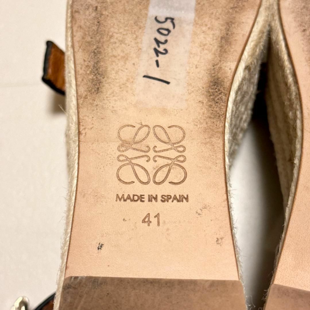 LOEWE - 美品 LOEWE ゲート サンダル ブラウン 25.5 ロゴ刻印 LOEWE - 美品 LOEWE ゲート サンダル ブラウン 25.5 ロゴ刻印
