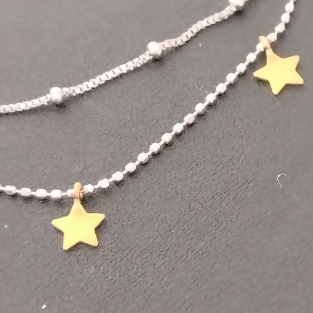 K18WG&K18YG☆3つ ☆モチーフブレスレット☆シャープで可愛い K18WG&K18YG☆3つ ☆モチーフブレスレット☆シャープで可愛い