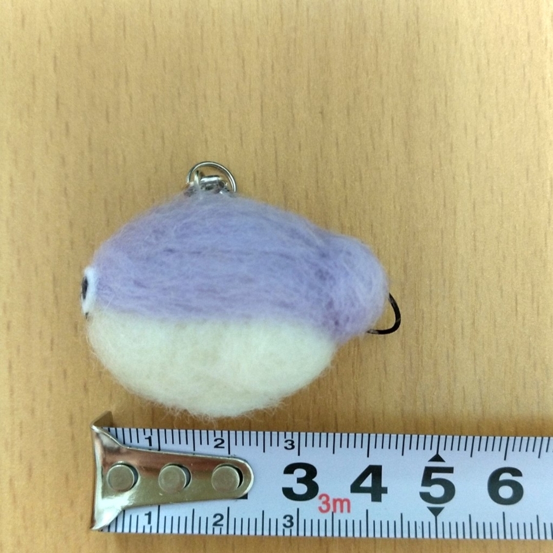 サカバンバスピス①紫】ハンドメイド☆羊毛フェルト☆ストラップ サカバンバスピス①紫】ハンドメイド☆羊毛フェルト☆ストラップ