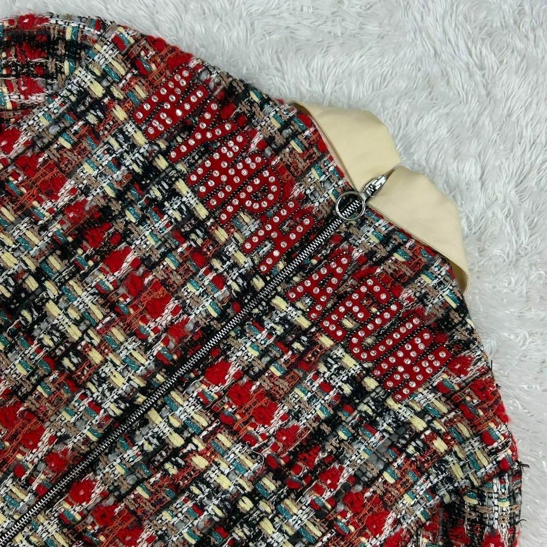 GUCCI - 【現行モデル】グッチ☆ツイード膝丈半袖ワンピース GUCCI - 【現行モデル】グッチ☆ツイード膝丈半袖ワンピース