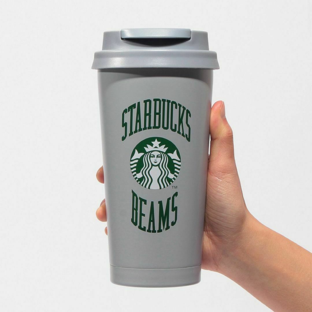 Starbucks(スターバックス)のスターバックス BEAMS リサイクルステンレスTOGOロゴタンブラー グレー インテリア/住まい/日用品のキッチン/食器(タンブラー)の商品写真