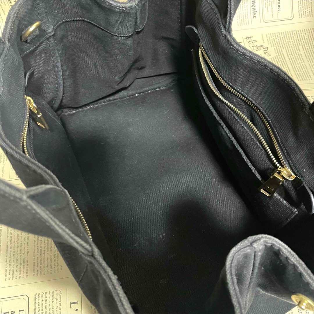 PRADA - プラダ カナパ トートバッグ ブラック キャンバス PRADA PRADA - プラダ カナパ トートバッグ ブラック キャンバス PRADA