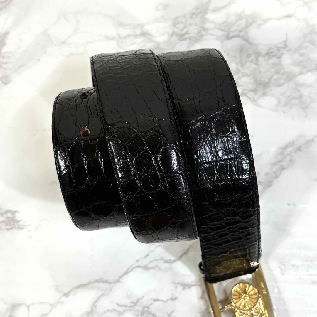 CELINE - 美品 CELINE セリーヌ 馬車金具 型押し レザー ベルト CELINE - 美品 CELINE セリーヌ 馬車金具 型押し レザー ベルト