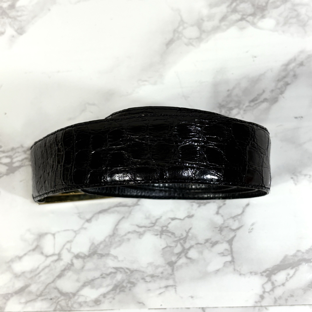CELINE - 美品 CELINE セリーヌ 馬車金具 型押し レザー ベルト CELINE - 美品 CELINE セリーヌ 馬車金具 型押し レザー ベルト