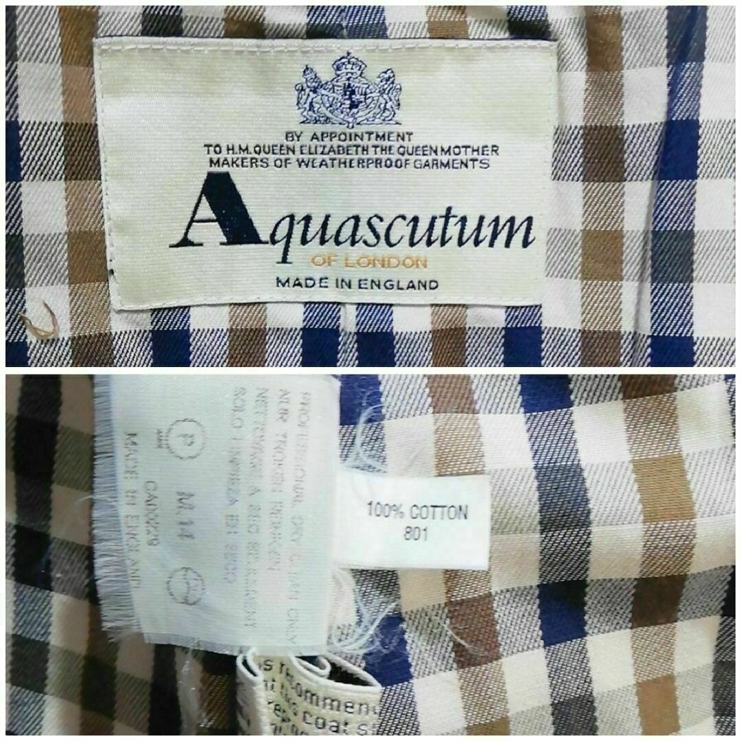 AQUA SCUTUM - アクアスキュータム トレンチコート 訳有 М相当 AQUA SCUTUM - アクアスキュータム トレンチコート 訳有 М相当