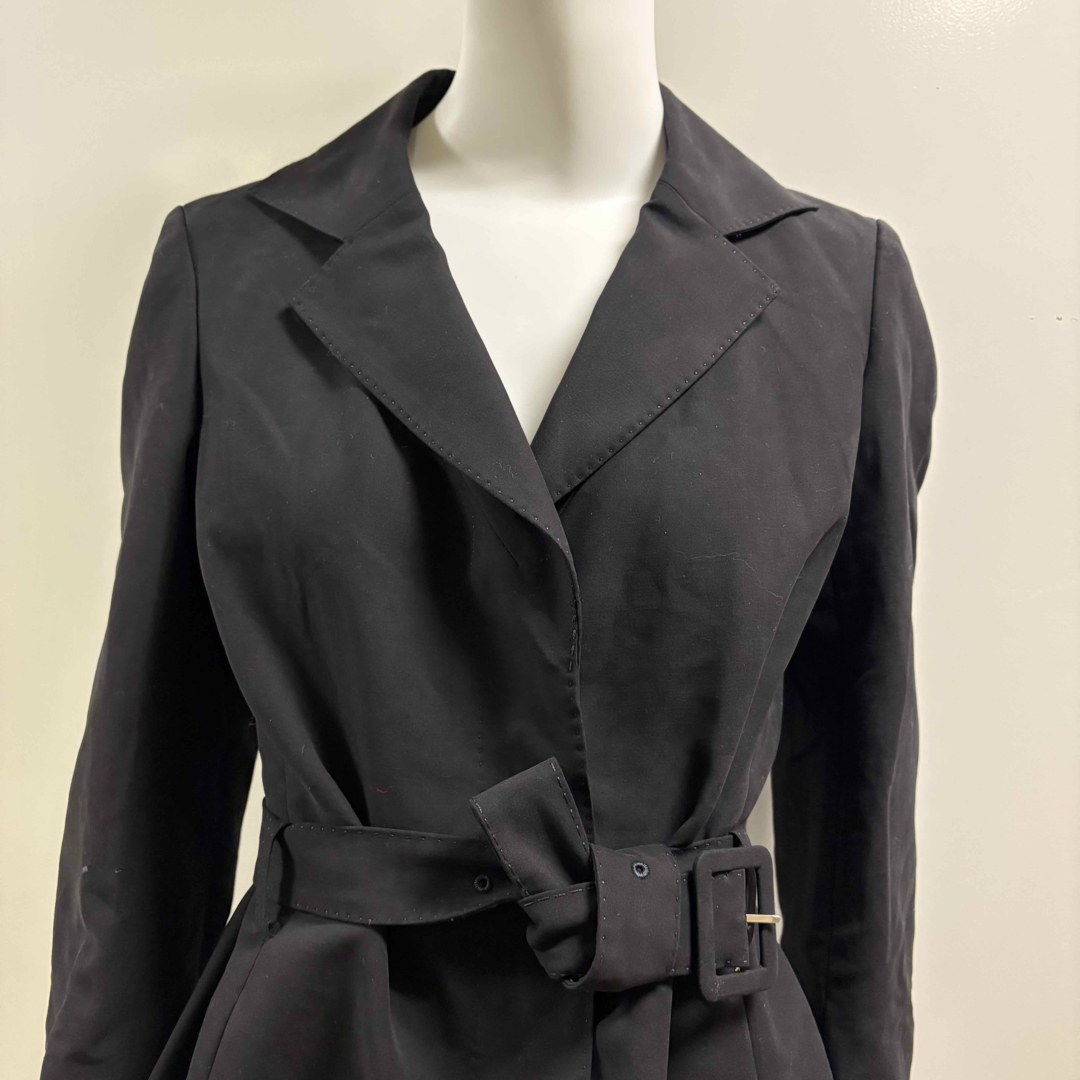 JUNKO SHIMADA - ジュンコシマダ コート黒 サイズ3(XL) ベルト JUNKO SHIMADA - ジュンコシマダ コート黒 サイズ3(XL) ベルト