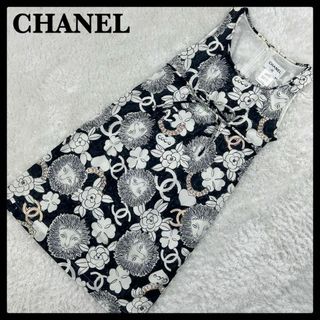CHANEL - ☆美品☆ CHANEL カシミア混合 ドッキング ワンピース CHANEL - ☆美品☆ CHANEL カシミア混合 ドッキング ワンピース