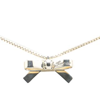 GUCCI - グッチ リボンモチーフ ネックレス SV925 シルバー GUCCI - グッチ リボンモチーフ ネックレス SV925 シルバー