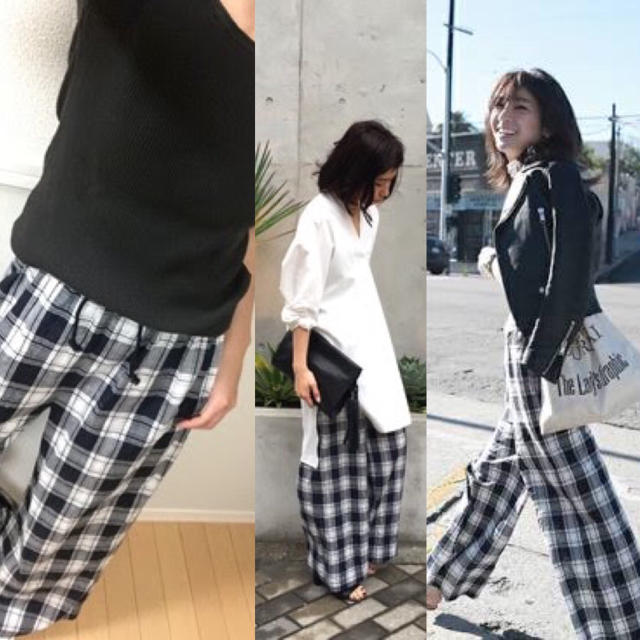 トゥデイフル 21SS Check Gather Pants パンツ イージー