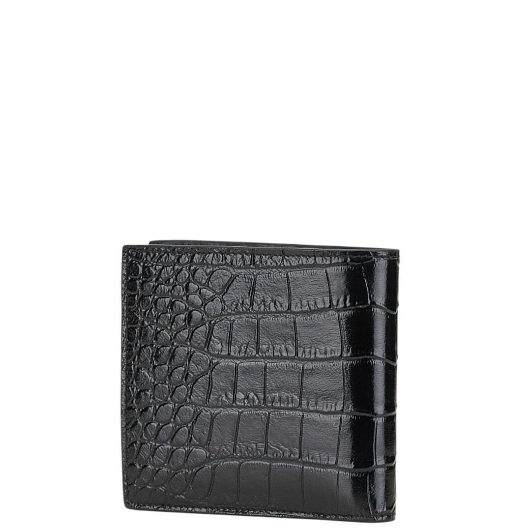 CELINE - 美品 セリーヌ クロコ型押し 二つ折り財布 レザー CELINE - 美品 セリーヌ クロコ型押し 二つ折り財布 レザー