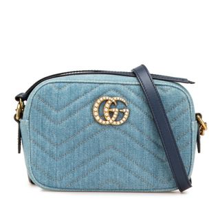 GUCCI - 美品 グッチ GGマーモント パール ショルダーバッグ GUCCI - 美品 グッチ GGマーモント パール ショルダーバッグ