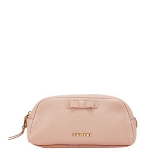 MIU MIU - ミュウミュウ リボン ポーチ 5ND010 レザー MIU MIU - ミュウミュウ リボン ポーチ 5ND010 レザー