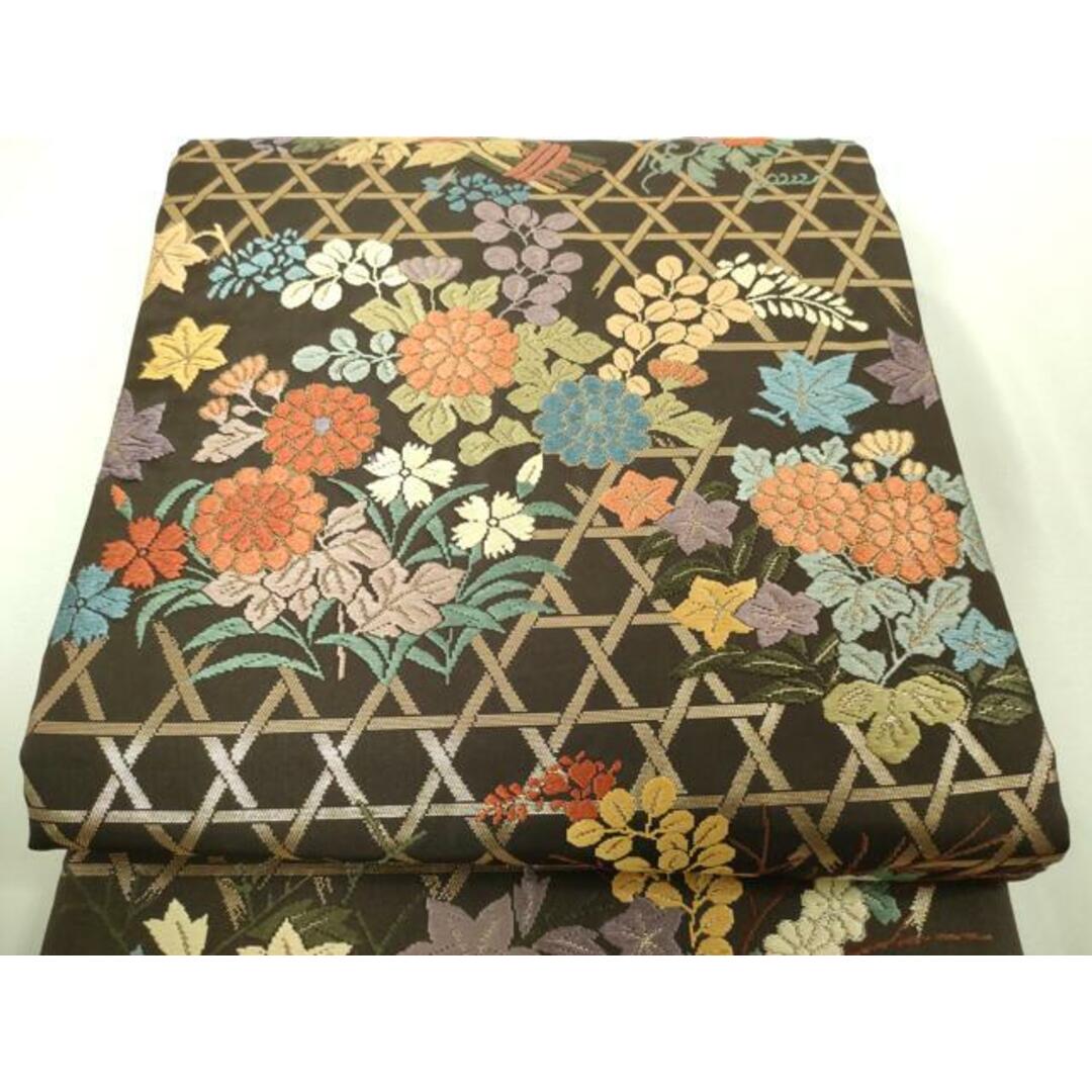 平和屋着物□六通柄袋帯 唐織 草花文 金糸 鈴乃屋扱い 正絹 逸品 平和屋着物□六通柄袋帯 唐織 草花文 金糸 鈴乃屋扱い 正絹 逸品