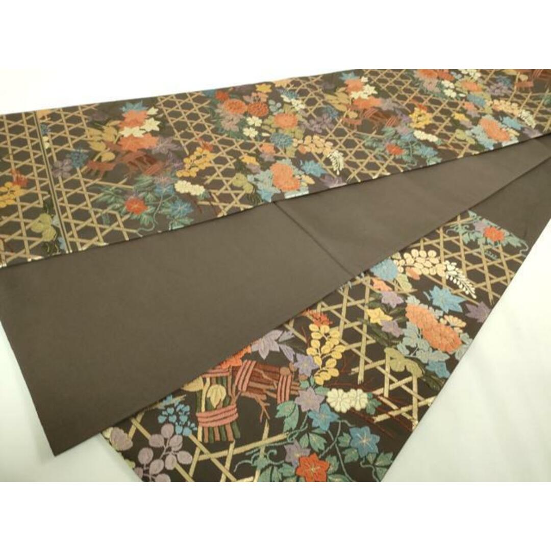 平和屋着物□六通柄袋帯 唐織 草花文 金糸 鈴乃屋扱い 正絹 逸品 平和屋着物□六通柄袋帯 唐織 草花文 金糸 鈴乃屋扱い 正絹 逸品
